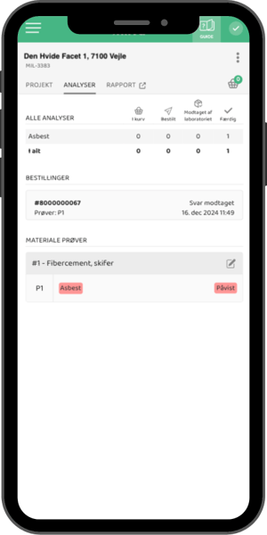 Phone prøveresultater